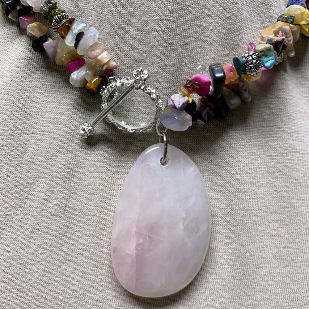 Choker to Rope Gemstone Necklace - Picture 2 of 6